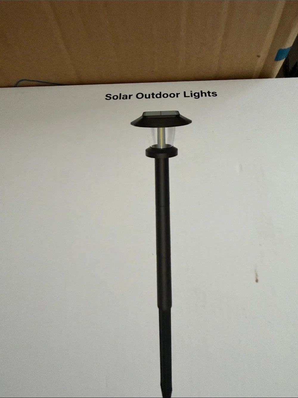 Amazon Essentials Black Solar Outdoor Pathway Light